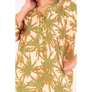 Traje de dos piezas sin costuras de muselina estampada floral de alta calidad con cremallera y borlas, talla grande, formal para eventos diurnos XS-6XL - Product Image 6