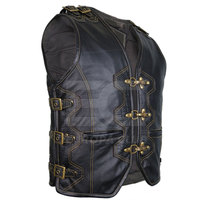 Meilleure édition, gilet en cuir pour homme, décontracté, respirant, de haute qualité, pour l'hiver, avec design personnalisable et service OEM