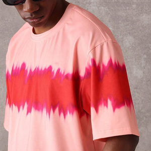 Camisas personalizadas con tinte de corbata para hombre, camisetas OEM de moda de verano de algodón transpirable con impresión de logotipo y soporte de etiqueta privada - Product Image 4