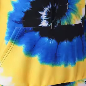 Personalizado Tallas grandes Ropa de invierno Bordado Basics Algodón Mezclado Tie-Dye Sudaderas con capucha Manga larga Fleece Casual Sudaderas - Product Image 5