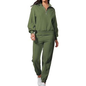 Daily Casual And Sportswear Winter <b>Tracksuits</b> Breathable 2025 Customized logo Printing Fleece Cotton <b>Tracksuit</b> for Women's - Product Image 1