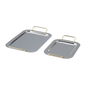 Artículos de hotel y bandeja para servir en el hogar Rectángulo de metal de gran calidad para restaurante y decoración de boda hecho a mano personalizado - Product Image 6