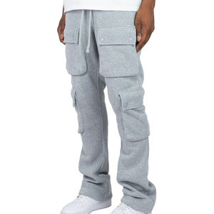 Pantalones Deportivos Personalizados, Estilo Jogger, 100% Algodón, Felpa, Bordados, Acampanados, Traje Deportivo, Corte Holgado, Precio Económico, Personalización OEM - Product Image 2