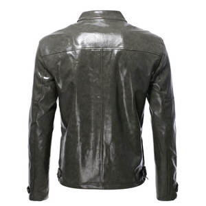 Nueva llegada precio barato calidad superior capucha chaqueta de cuero personalizado hombres moda Pakistán hecho chaqueta de cuero para hombres DDP envío - Product Image 2