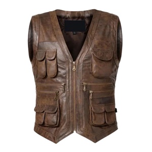 Chaleco de Cuero para Hombre, Diseño Nuevo, al por Mayor, Personalizable con Impresión, Chaqueta de Motociclista con Cremallera, Moda de Invierno, Chaqueta de Cuero para Motocicleta de Invierno - Product Image 1