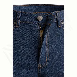 Latest Men's Customized Logo High Quality Distressed Stretch Denim Cargo Pants <b>Elastic</b> Waist Breathable Fabric Customized Color - Product Image 4