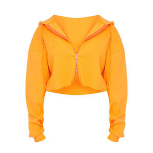 Ensemble de sweat-shirts à capuche surdimensionnés en coton imprimé personnalisé, col rond, coupe courte, style sport pour femme, hiver - Product Image 5