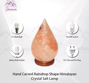 2025 lampe de sel en cristal de l'Himalaya la mieux notée en forme de goutte de pluie sculptée à la main pour le bureau et la maison Feng Shui décor direct du Pakistan - Product Image 5