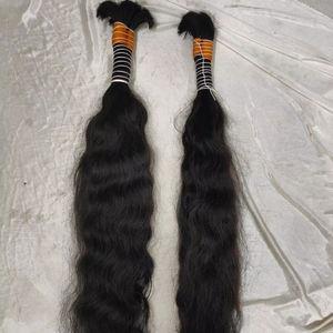 Precio de fábrica, cabello indio virgen crudo, cutícula alineada, onda trenzada humana a granel, gran oferta, paquete a granel crudo virgen Natural - Product Image 1