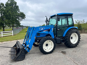 Tracteur agricole 4x4 LS bleu de qualité abordable avec chargeur frontal, machine agricole multifonctionnelle - Product Image 2