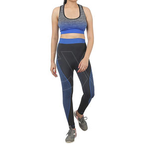 Vêtements de sport femmes sans couture deux pièces Yoga sport soutien-gorge et Leggings Fitness Gym entraînement Yoga ensemble vêtements personnalisés - Product Image 1