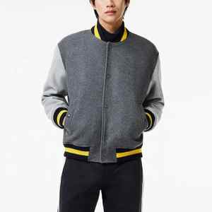 แฟชั่นที่กําหนดเองUnisexหนังแขนChenilleเย็บปักถักร้อยPatched Varsityแจ็คเก็ตVINTAGE Streetwearแจ็คเก็ตเบสบอลสําหรับชาย - Product Image 1