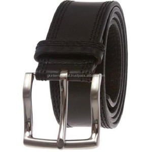 Ceinture décontractée en cuir de vache pleine fleur durable pour jeans en 3 variantes de couleurs ceintures en cuir de haute qualité à triple couture - Product Image 6