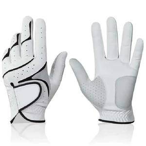 Gants de golf de luxe respirants en cuir Cabretta véritable pour droitier/gaucher, impression de logo personnalisée, style homme, en peau de mouton - Product Image 5