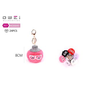 Petit porte-clés en peluche noir avec cadenas Accessoire porte-clés poupée 8cm - Product Image 1