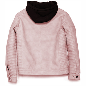 Veste en cuir pour homme, mode décontractée d'hiver, vente chaude, style motard, col montant, logo sur le devant, imperméable, coupe-vent, écologique - Product Image 2