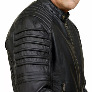 Wholesale <b>Men's</b> Quilted Leather <b>Jacket</b> for <b>Men</b> Custom Design OEM Leather High Quality <b>Jacket</b> Manufacturer Wholesale Customized - Product Image 3