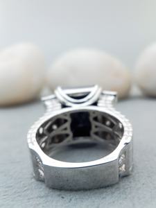 <b>Black</b> Lab Grown 1.5ct Baguette Cut Diamond Solitaire <b>Ring</b> Classic Engagement Wedding for <b>Women</b> 14k 18k Gold GIA IGI Certified - Product Image 4