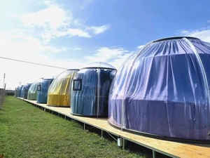 Hot Khu Nghỉ Mát Glamping Tùy Chỉnh Cắm Trại Ngoài Trời Container Nhà Cho Bán Trong Suốt Nhà Bong Bóng Khách Sạn Polycarbonate Dome Lều - Product Image 3