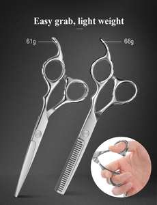 Professional 7 0 Inch Japan Japanese Edge HRC Hair Cutting Salon Scissors <b>Barber</b> Shears Stainless Steel <b>Blade</b> with leather pouch - Product Image 2