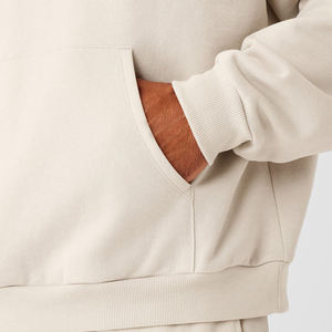 เสื้อมีฮู้ดสีตามสั่งของผู้ชายสไตล์สตรีทแวร์พร้อมโลโก้ชุดปาร์ตี้ลำลองสำหรับ Basicscotton - Product Image 4