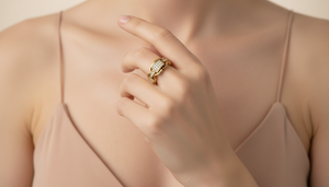 14K Gold Diamond <b>Ring</b> for Women – Luxury Elegant Statement Jewelry - Product Image 5