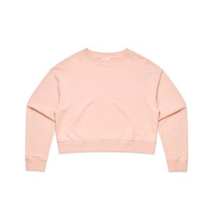 Jersey de lana con cuello redondo para mujer, Sudadera corta con Logo personalizado, ropa de calle lisa en blanco, venta al por mayor, 100% - Product Image 1