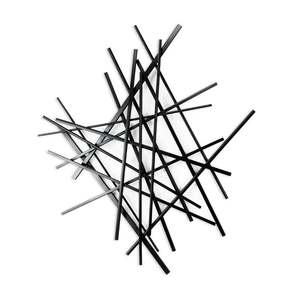 งานหัตถกรรมที่บ้านส่งออกขายดีศิลปะผนังโลหะเหล็กห้องนั่งเล่นปรับขนาดและรูปร่างตามสั่งศิลปะติดผนังสไตล์ที่กำลังมาแรง - Product Image 4