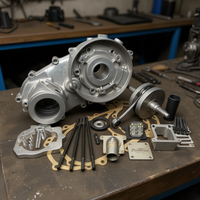 Pinasco Nouveau vilebrequin en aluminium pour moteur de scooter avec 4 goujons et axe de 60 mm - Remplacement de phare bas