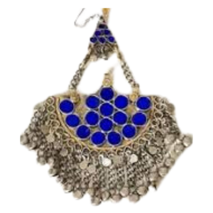 ชุดต่างหูสร้อยคอเครื่องประดับจากอัฟกานิสถานสำหรับผู้หญิงชุดเครื่องประดับสไตล์อัฟกานิสถานคุณภาพสูงสำหรับงานแต่งงานงานปาร์ตี้และของขวัญ - Product Image 4