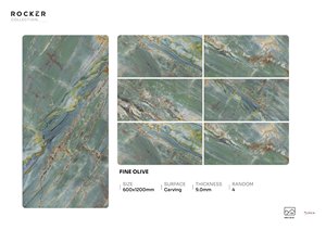 กระเบื้องพอร์ซเลนขนาดใหญ่ 600x1200 มม. ลายหินอ่อนและหินธรรมชาติ  ผิวด้าน ผิวมัน ผิวขัดเงา เหมาะสำหรับตกแต่งผนัง พื้น และงานปรับปรุงบ้าน - Product Image 2