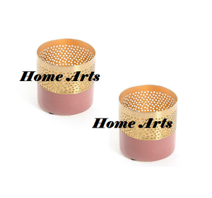 Admirable diseño hierro oro Color portavelas Juego de 2 tamaños diferentes portavelas a granel - Product Image 5