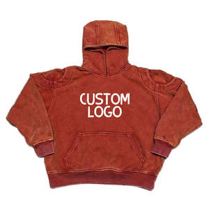 Nuevo Diseño Vintage, Estilo Stone Washed, Parches Desgastados, 100% Algodón, Felpa Francesa Gruesa, Ropa Urbana con Efecto de Salpicaduras de Pintura - Product Image 5