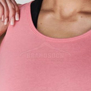 Camiseta sin mangas cómoda de secado rápido para mujer con tela de punto transpirable Servicio OEM disponible - Product Image 4