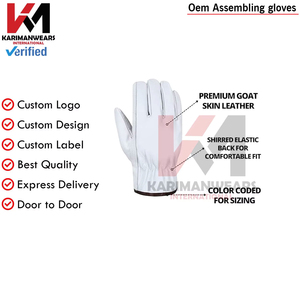 Gants en cuir véritable OEM pour la construction et les travaux de plein air, vente en gros de gants de travail en cuir, prix d'usine, expédition rapide - Product Image 5