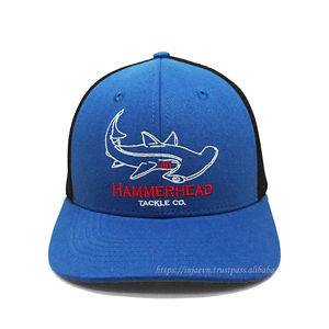 Sombreros de camionero con bordado de cabeza de martillo y logotipo personalizado OEM sombreros de malla de moda de algodón 100% de alta calidad para exteriores informales - Product Image 1