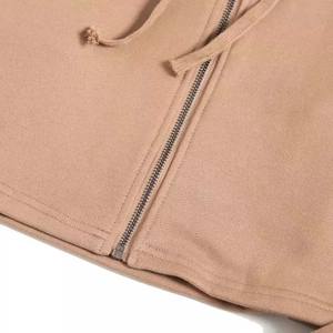 2025 gros vêtements de sport rose couleur manches longues tenues décontractées vêtements de rue solide femmes sweats à capuche coton polaire pull - Product Image 5