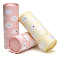 Animaux mignons de dessins animés, tube en papier cylindrique fait main, respectueux de l'environnement |   Boîte cylindrique personnalisée Kawaii pour cadeaux d'enfants et papeterie