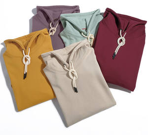 Pull à capuche en coton épais pour hommes et femmes 400G respirant Sports d'hiver tricoté Sports Loisirs Couleur unie Streetwear Front - Product Image 1