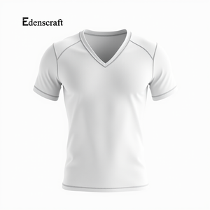 Camiseta interior de algodón ajustada y ligera para hombre, Diseño de manga de cuello personalizable, absorbe la humedad, secado rápido, transpirable, cómodo - Product Image 4