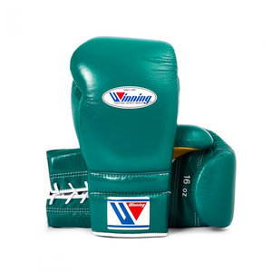 Gants d'entraînement Winning Boxing MS-Dentelle verte et dorée - Product Image 2