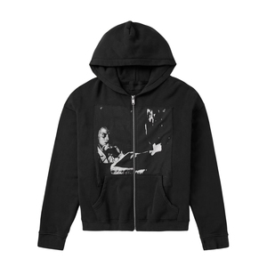 Sudadera con capucha de algodón estampada a la moda para hombre, sudadera informal de invierno con logotipo frontal elegante, sudaderas con capucha cálidas al por mayor - Product Image 1