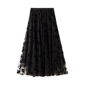 Fashion Elegant Natural Waist Breathable Sexy & Club Autumn Sequin <b>Skirt</b> <b>Women</b> Pleated <b>Maxi</b> <b>Skirt</b> - Product Image 2