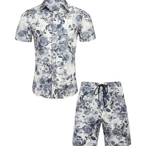 Conjunto de 2 piezas de verano para hombre, traje deportivo transpirable de ocio con camiseta de manga corta y pantalones cortos, patrón sólido para ocio o deportes - Product Image 5