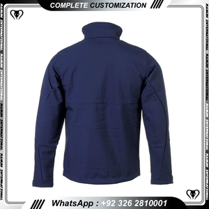 Blouson d'aviateur Sherpa léger en sergé de coton pour hommes OEM pour l'hiver Col montant avec fermeture éclair Décoration en fourrure Vêtements d'extérieur décontractés - Product Image 2