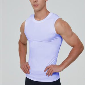 Accepter Tissu Personnalisé OEM Chemises Singlet d'Entraînement Sportif Personnalisées Logo d'Entraînement O Neck Blank Top Oversize - Product Image 5
