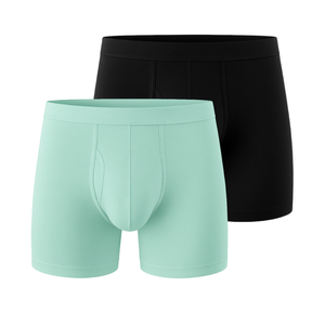 กางเกงขาสั้นบ็อกเซอร์สำหรับผู้ชายเสื้อผ้าสำหรับฤดูร้อนซึมซับดีสำหรับผู้ชายชุดชั้นในผ้าฝ้าย100% สั่งทำโลโก้ได้ตามต้องการ - Product Image 1