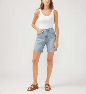 Pantalones cortos de mezclilla con dobladillo crudo de cintura alta Y2K Pantalones cortos de mezclilla para mujer Estilo de dibujos animados Streetwear Pantalones cortos de mezclilla personalizados para mujer - Product Image 2