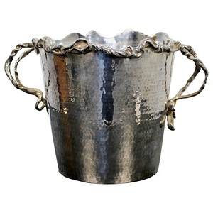 Mostrador de barra Cubo de hielo de vino de acero inoxidable de metal aislado de doble pared con tapa y pinzas para hielo - Product Image 5