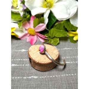 Navajo Handmade Cotton Candy Dahlia & Sterling <b>Silver</b> Fashion <b>Cuff</b> <b>Bracelet</b> - Product Image 3